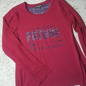 Steve Madden Pajama Top Long Sleeve Women’s Size Small‎